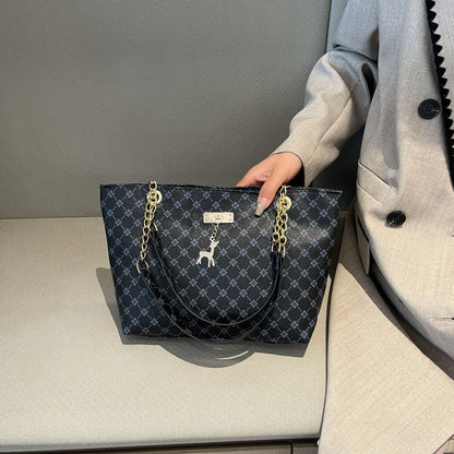 Retro Chain Tote Bag with Adjustable Strap