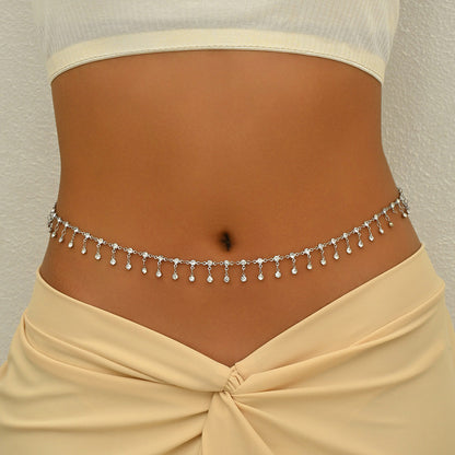 Fashion Beach Body Chain with Shells and Pearls