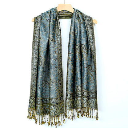 Women's Jacquard Imitation Cashmere Shawl Wrap Long Scarf