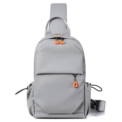 Modieuze multifunctionele heren PU-leren crossbodytas met USB-oplader