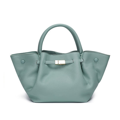 Women's Textured Pleated Tote Bag Large Capacity Single Shoulder Handbag
