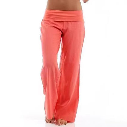 Elastic Waistband Versatile Wide-Leg Elastic Pants