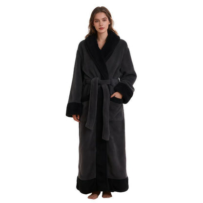 Flannel bathrobe