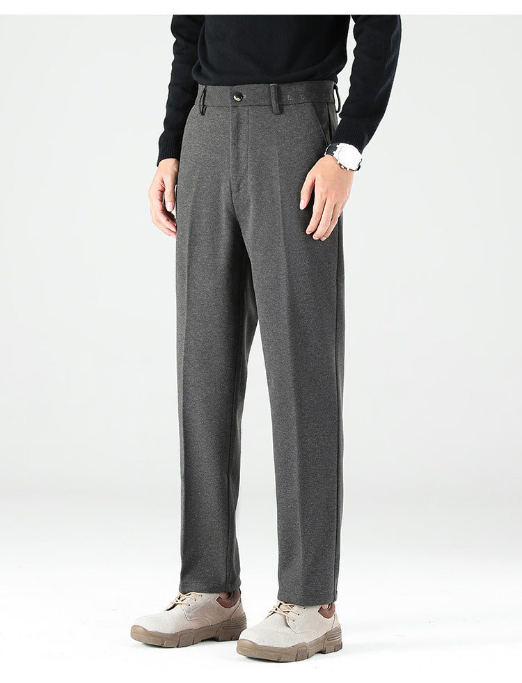 Men's Casual Pants Straight-Leg Drapey Dress Pants Long Pants