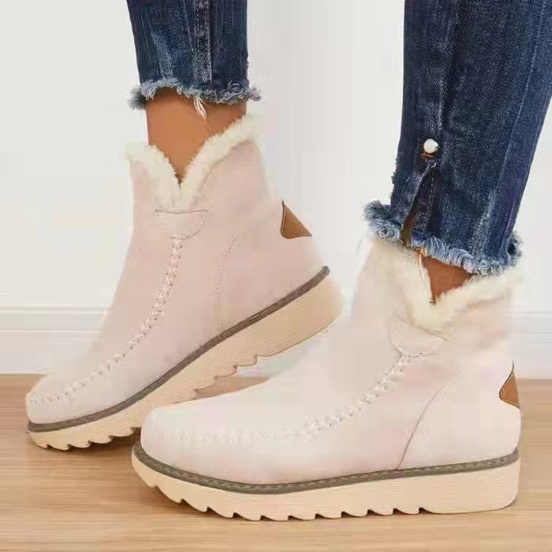 Womens Retro Suede Snow Boots