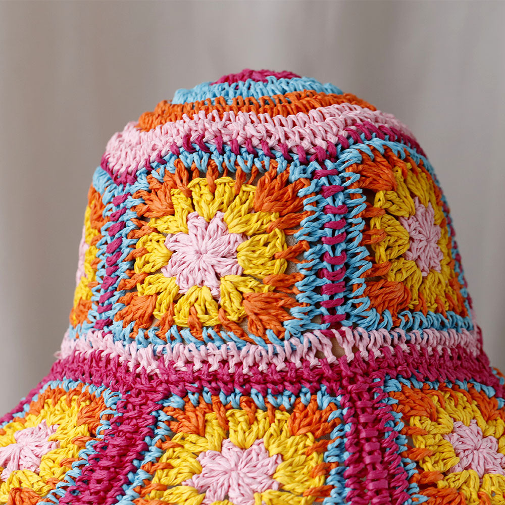 Foldable Bohemian Straw Sun Hat
