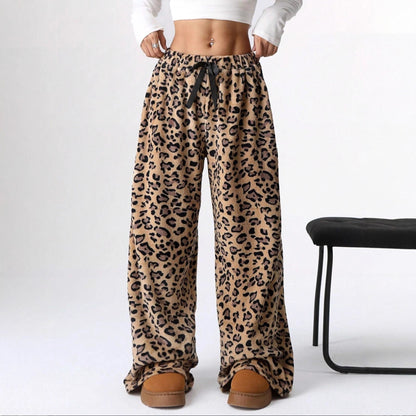 Women Wide-Leg Printed Casual Pants