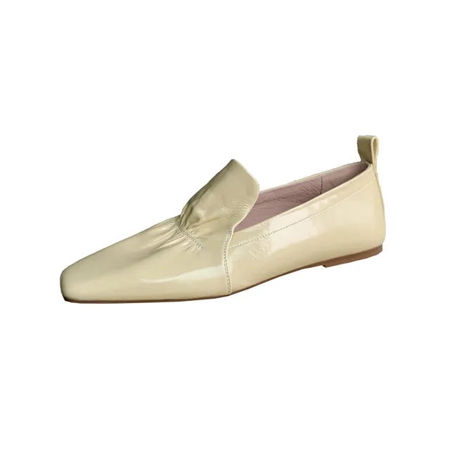 Loafers met vierkante neus van rundleer