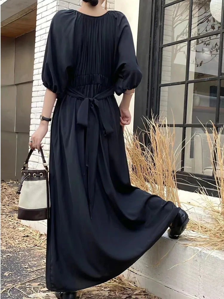 Summer new fat mm reversible loose slimming knee length plus size dress