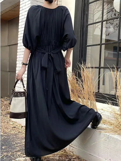 Summer new fat mm reversible loose slimming knee length plus size dress