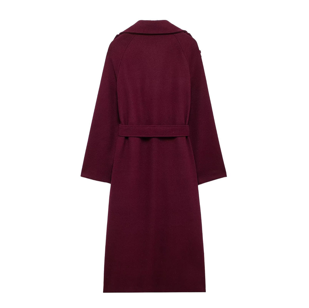 Womens Woolen Double Breasted Coat