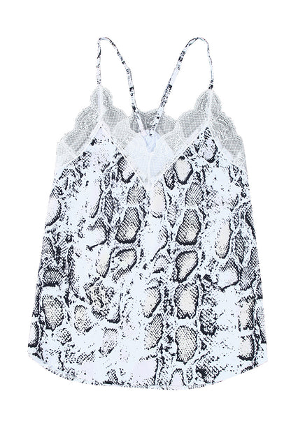 Stripe Lace Cami Tank