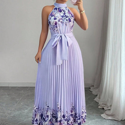 Maxi-jurk van chiffon met bloemenprint