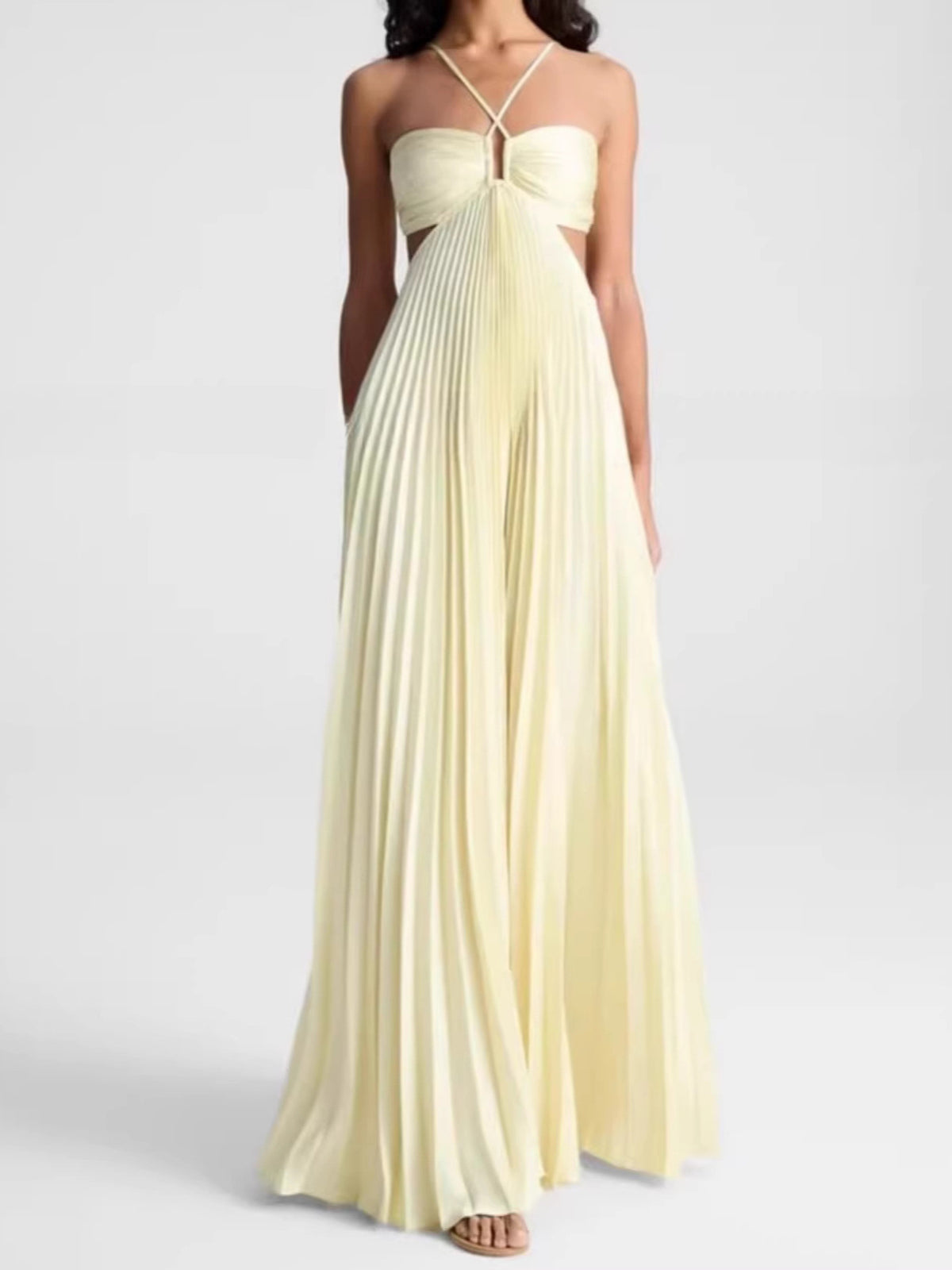 Yellow Halter Neck Dress