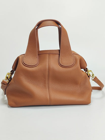 Womens Top-Layer Cowhide Dumpling Handbag