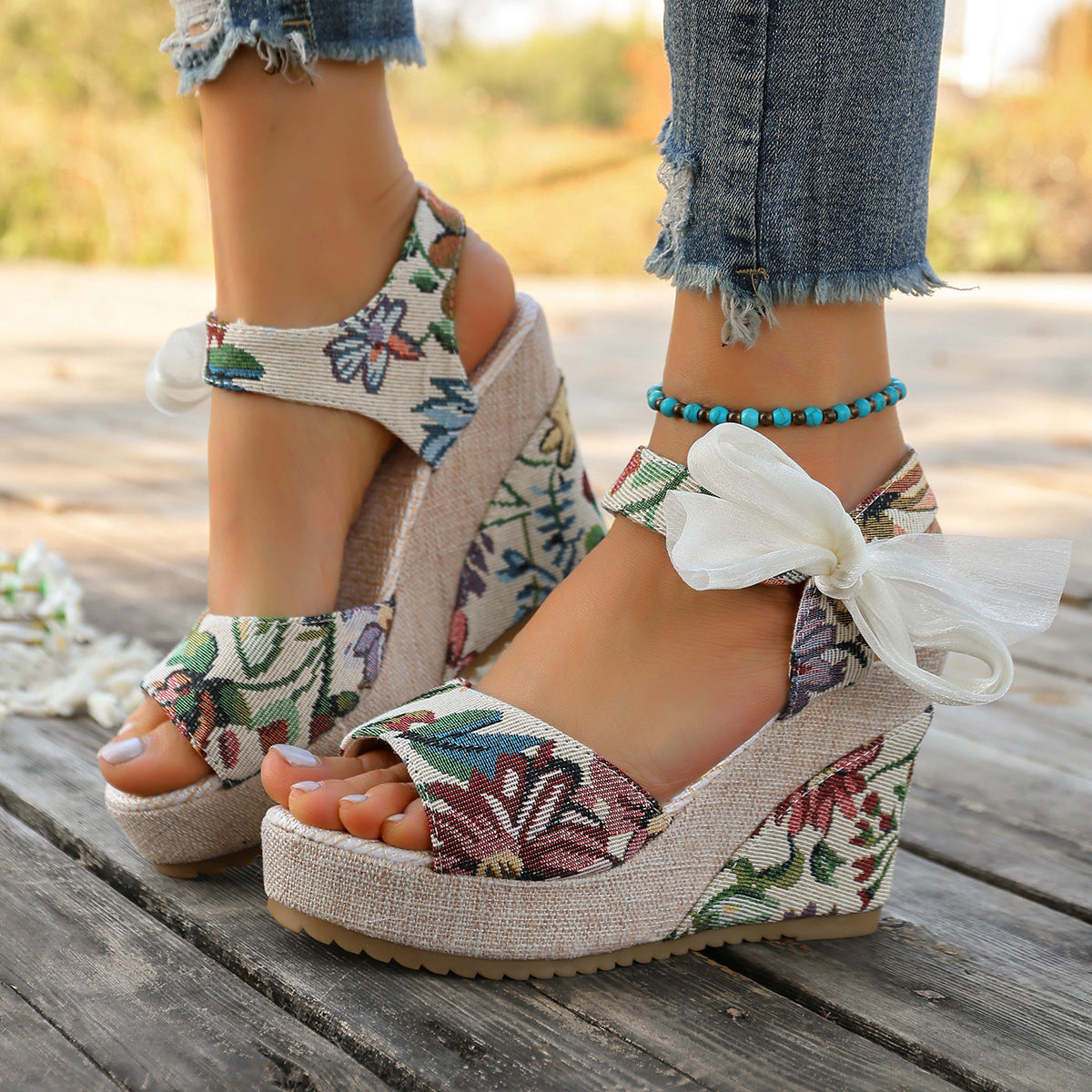 Wedge Heel Platform Sandals