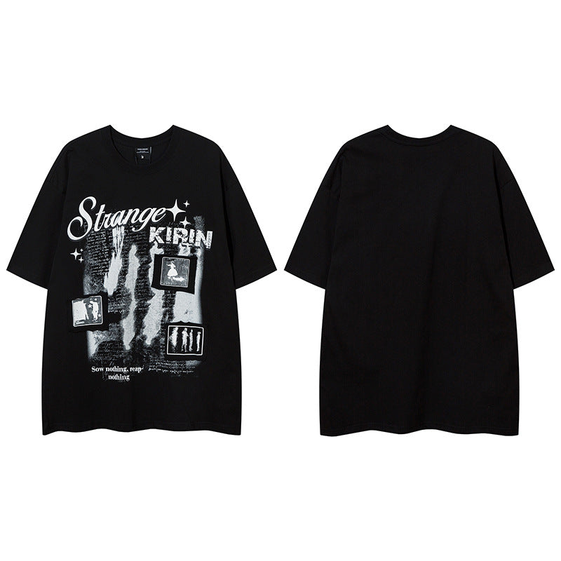 Loose Crew Neck Short Sleeve T-Shirt Summer Couple