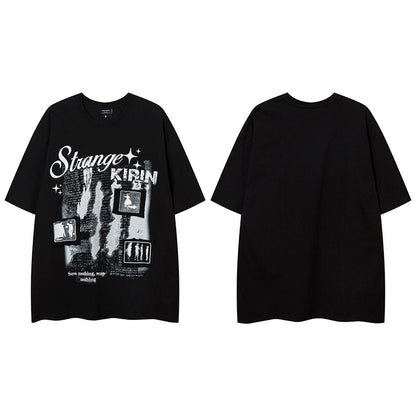 Loose Crew Neck Short Sleeve T-Shirt Summer Couple