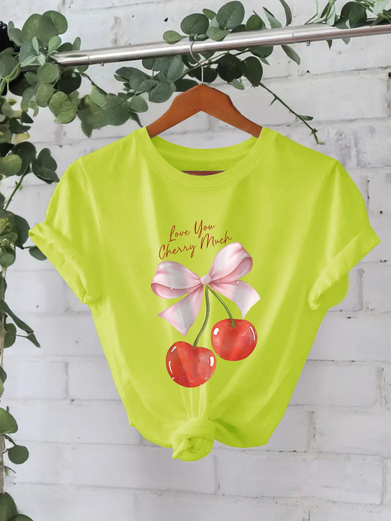 Cherry printed pure cotton top