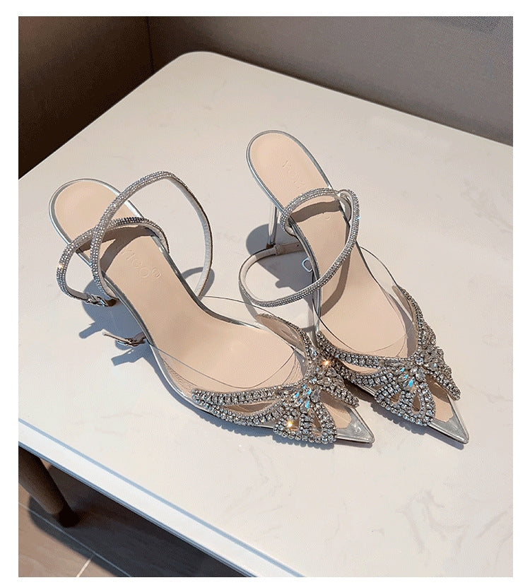 High-end  vlinder strass pumps