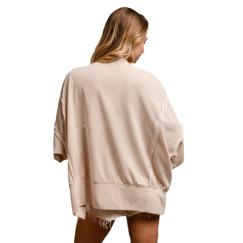 Dames oversized casual sweatshirt met borduursels