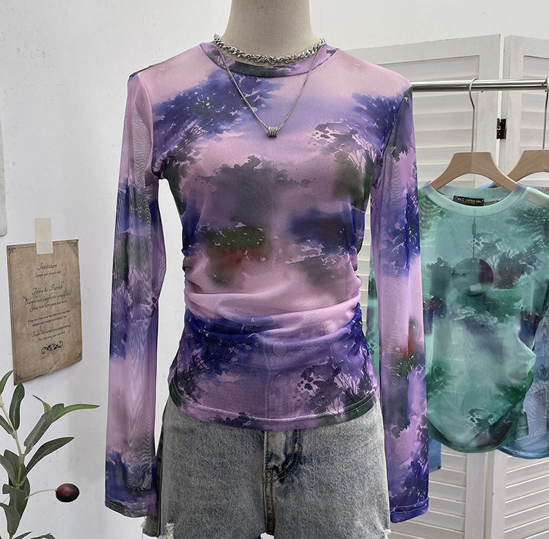 Pleated thin transparent top