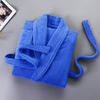 Winter thick pure cotton bathrobe