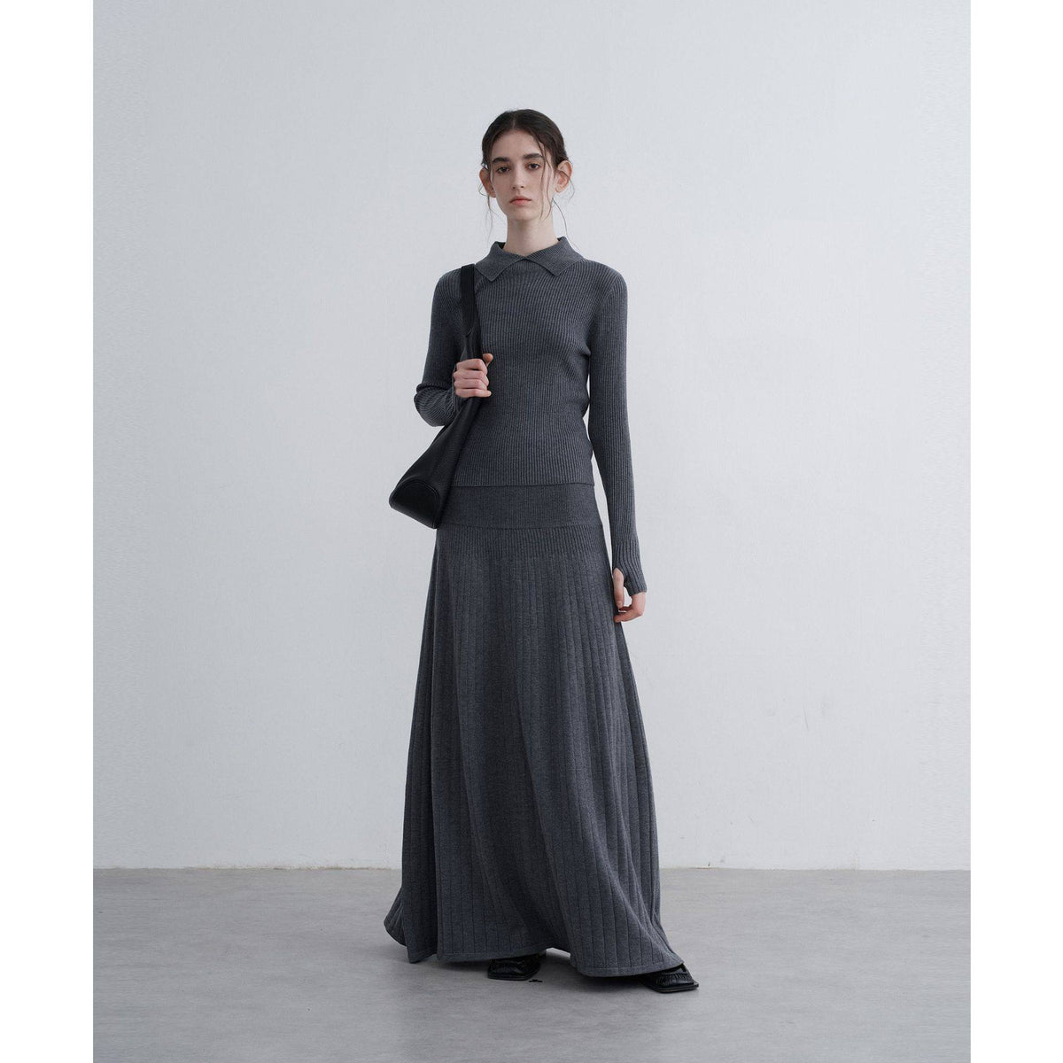 Textile Song Wool Knit Skirt