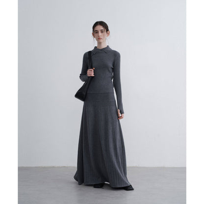 Textile Song Wool Knit Skirt