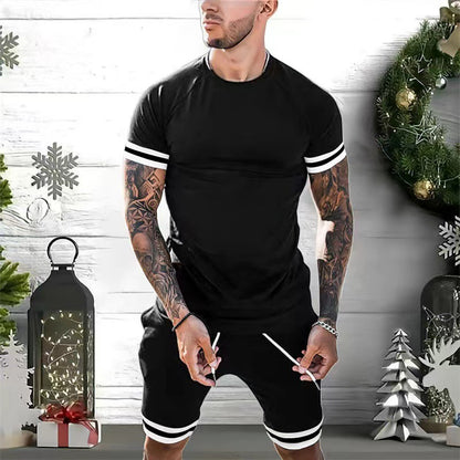 Short sleeved shorts two-piece sports and leisure set