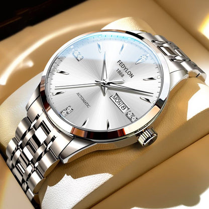 Fully automatic non-mechanical watch with water resistance