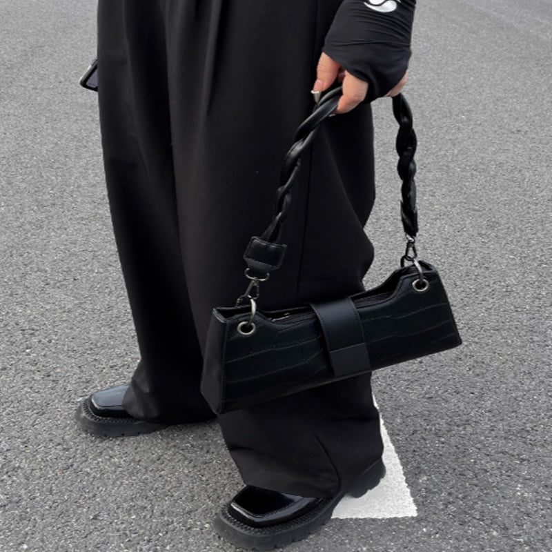 Nicheontwerp met hoogwaardige textuur baguettetas in westerse stijl