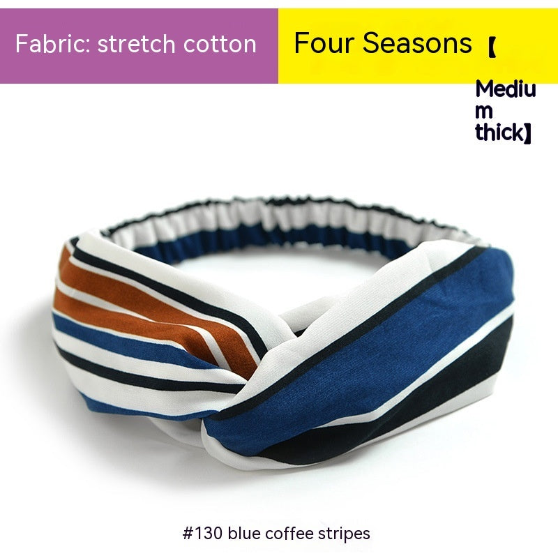 Elastische gekruiste chiffon hoofdband in Boheemse stijl