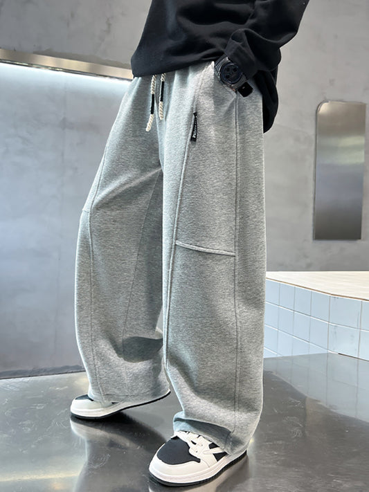 Casual katoenen sportbroek met of zonder fleece voering voor jongens