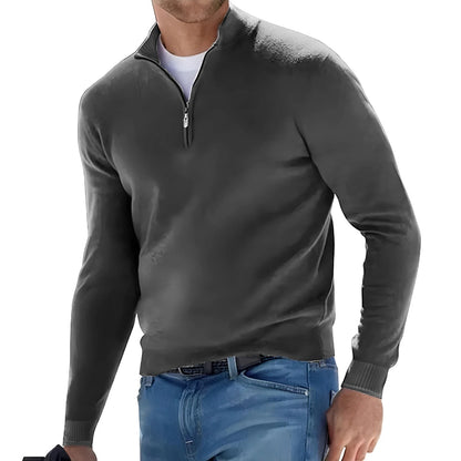Mens Quarter Zip Fleece Sweatshirt