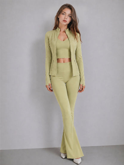 Bra sports suit three-piece fitness naked feeling