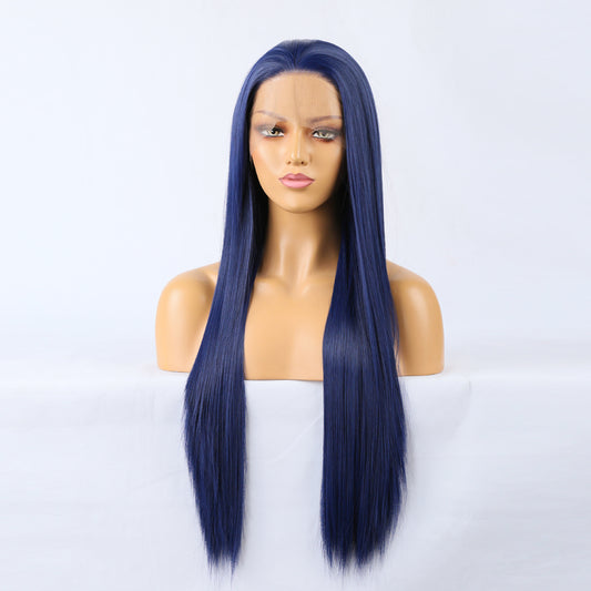 Synthetic Hair Glueless Lace Front Wig Bone Straight