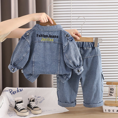 Cowboy long sleeved three piece set for baby children's clothing