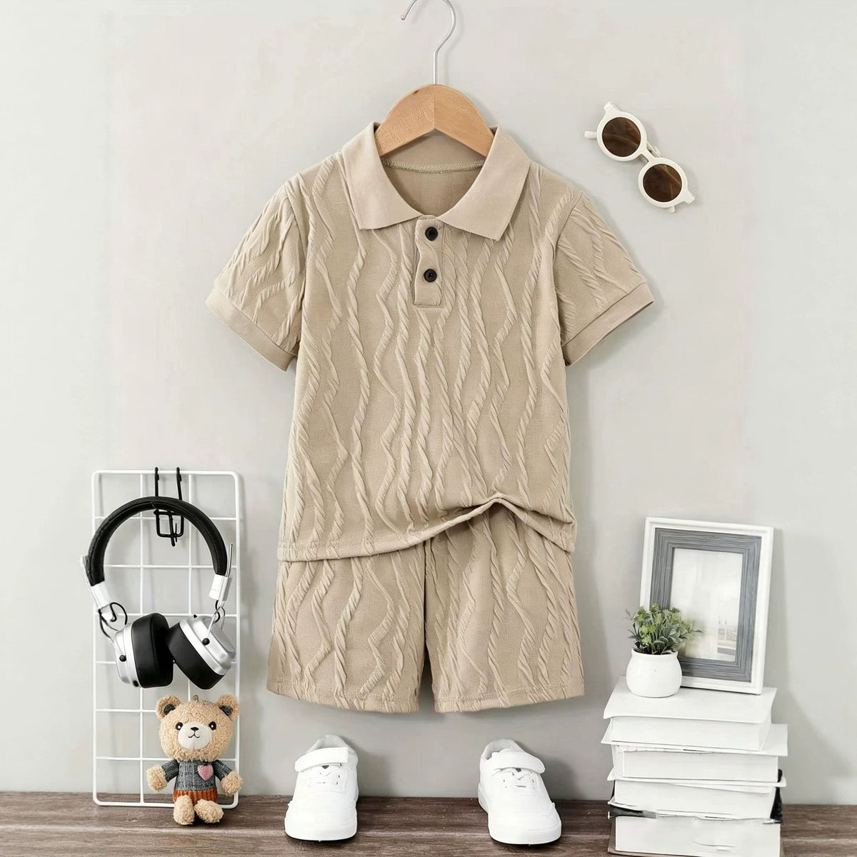 Children's Outfit Set for Boys  Short Pants Two-Piece Casual Stylish Wear