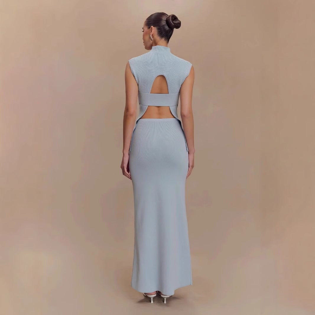 Dames Gebreide Rok En Top Set