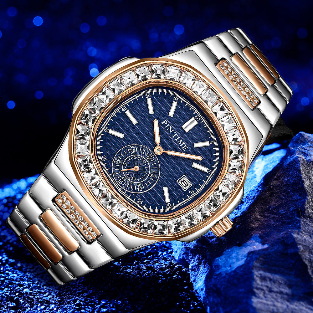Mens Diamond Accent Quartz Watch