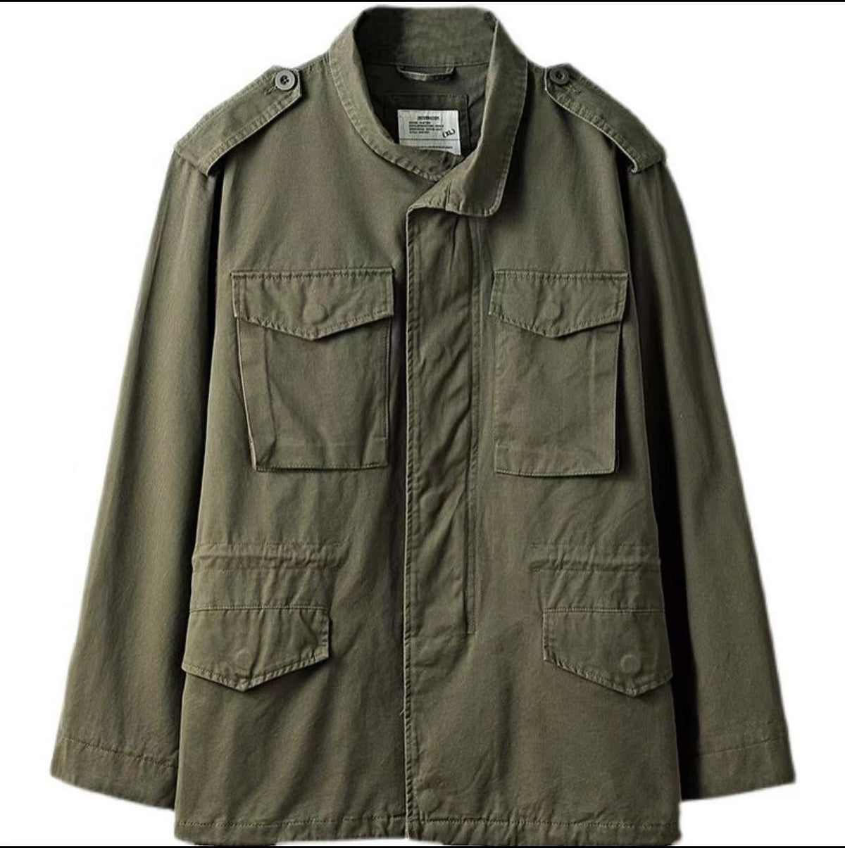 Men Retro Workwear Jacket Loose Multi Pocket Spring Autumn Outerwear
