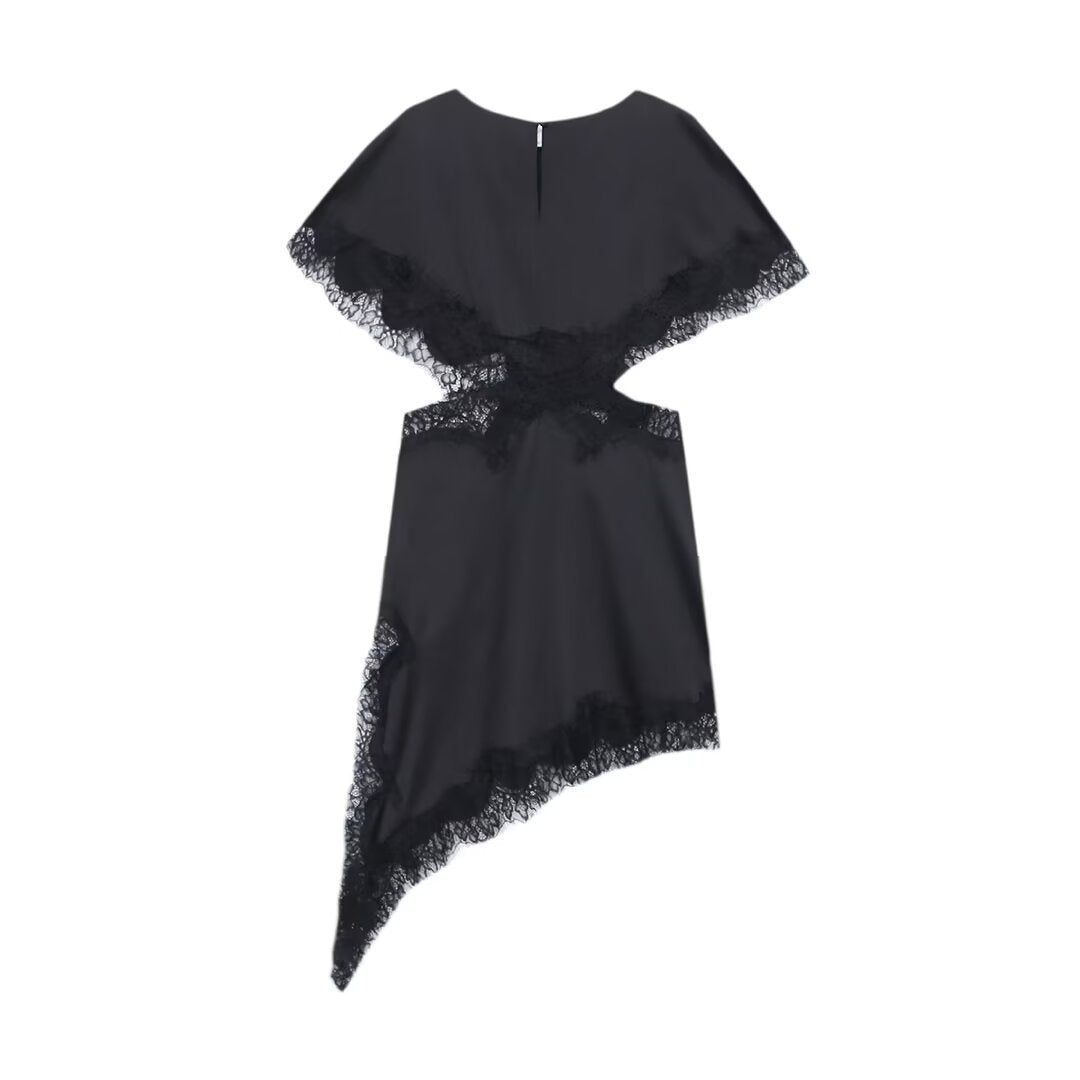 Open waist design lace dress