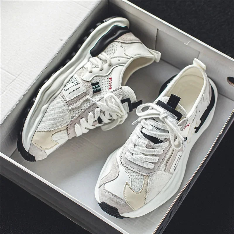 Men's Sneakers  New Casual Shoes for Men Versatile Outdoor Breathable Running Shoes Mesh Lace Up Male Flats Tenis Masculino