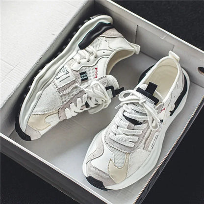 Men's Sneakers  New Casual Shoes for Men Versatile Outdoor Breathable Running Shoes Mesh Lace Up Male Flats Tenis Masculino