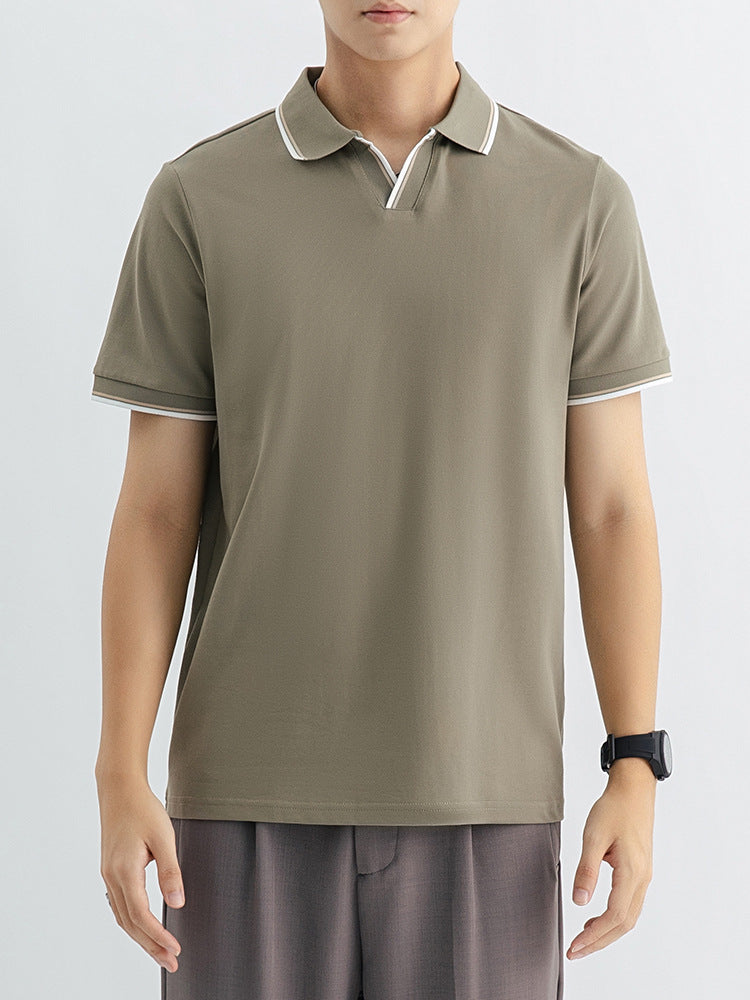 Men's Polo Shirt Men's High-end Short-sleeved Summer High-end Collared T-shirt Top Paul Casual T-shirt Men's