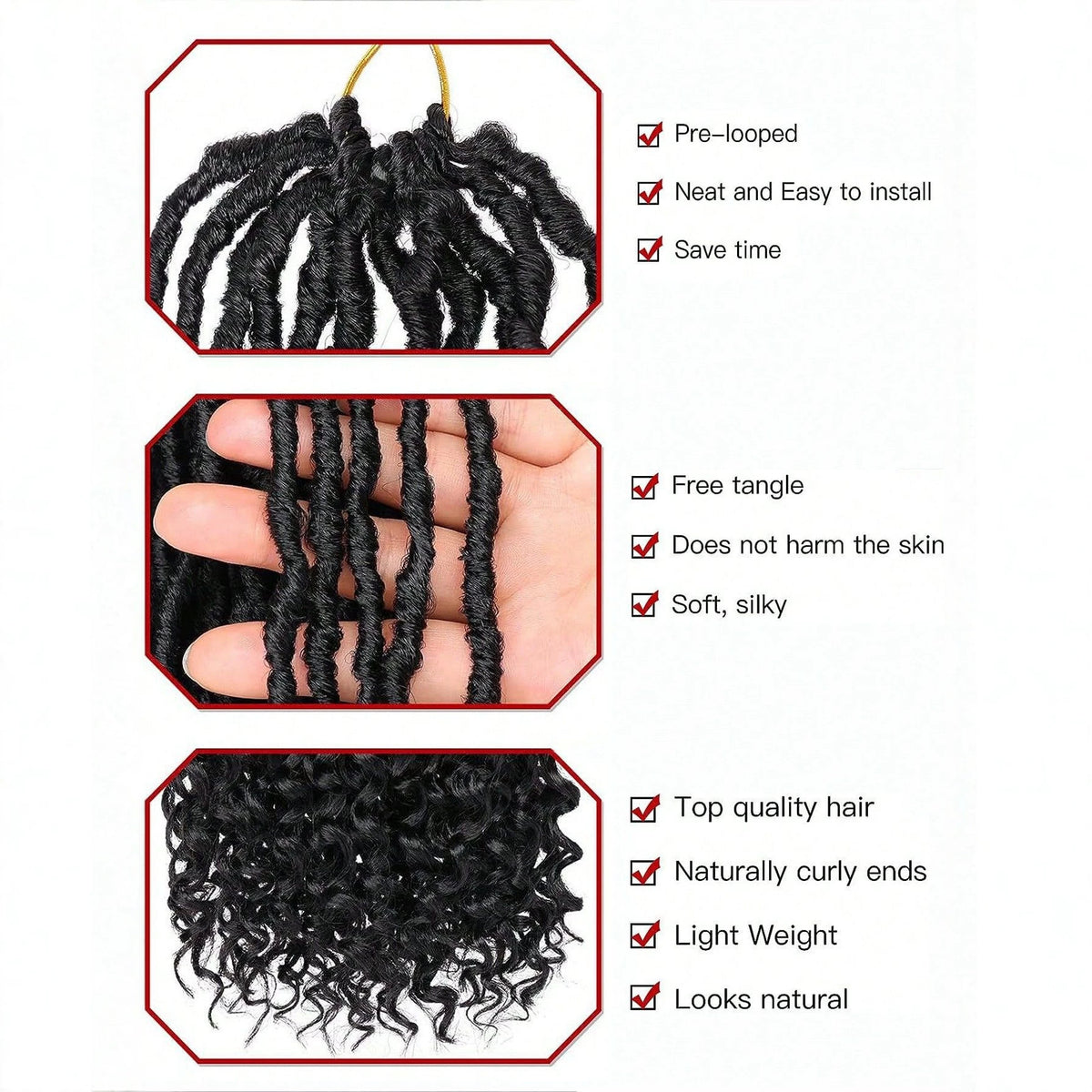 Synthetic fiber wig