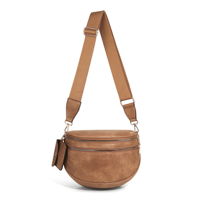 Checkerboard Pattern Crossbody Shell Bag