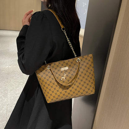 Retro Chain Tote Bag with Adjustable Strap