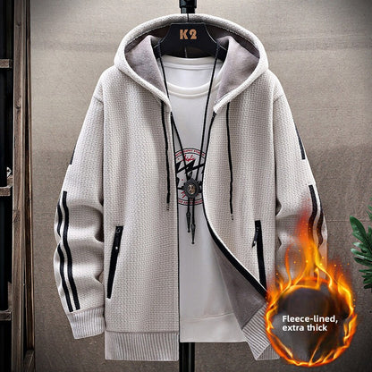 Sweater knit cardigan coat